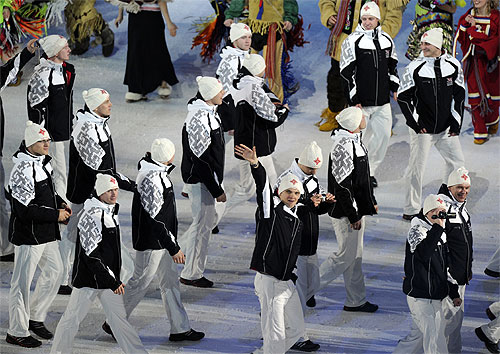 Mūsu olimpieši Olimpisko spēļu atklāšanas ceremonijā